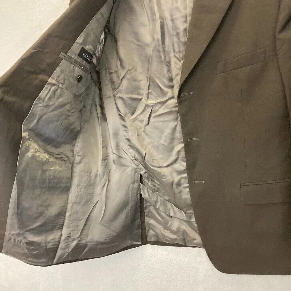 Valentino Wool Mohair‎ Blazer Mens Size 44 Sport Coat Brown Suit Jacket Formal